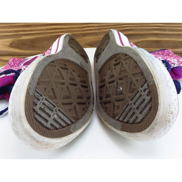 Converse Sz 1 Shoes Girls Youth Sneaker Purple Fabric Lace Up - Picture 10 of 10